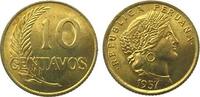 Peru 10 Centavos Me lt.fleckig-lt.spotted -