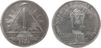 Freimaurer Medaille 1744 Silber Braunschweig - auf die Einweihung der Loge Jonathan, Braunschweig - Wolfenbüttel, Karl I. (1735-1780), Säule in s...
