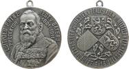 Schützen tragbare Medaille 1911 Silber Landau - auf das 25. Verbandsschießen, Brustbild Prinz Luitpold von Bayern halblinks / drei Wappen im Kran...