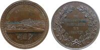 Städte Medaille 1845 Bronze Celle - Widmung der Stadt auf die Geburt von Ernst August, Braunschweig-Calenberg-Hannover, Stadtansicht mit dem herz...