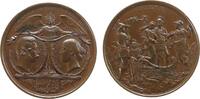 Medaille 1859 Bronze Friedrich III (1831-1888) - auf seine Hochzeit mit Victoria von England, Engel über den Porträt-Medaillons - unten 2 Wapp vz
