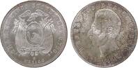 Ecuador 5 Sucres Ag Republik, Patina -