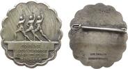 Sport Abzeichen 1926 Bronze versilbert Bamberg - auf das 16. Bayerische Landesturnfest, drei Athleten über Schrift, einseitig, v. Poellath, ca. 4...