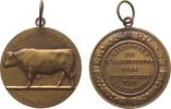 Belgien tragbare Medaille 1955 Bronze Landwirtschaftsministerium, Stier / Mehrzeiler, ca. 46,5 MM vz