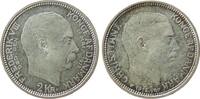 Dänemark 2 Kronen Ag Christian X, auf den Tod von Frederik VIII. und auf die Thronbesteigung Christian X -