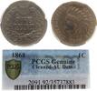 USA 1 Cent Br Indian Head, PCGS aunc cleaned, No: 2091.92/35737883, minimal Grünspan -