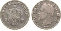 Frankreich 50 Centimes 1867 Ag Napoleon III, A (Paris) fast ss 19,50 EUR  Excl. 50,00 EUR Verzending
