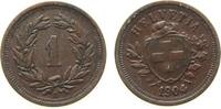 Schweiz 1 Rappen 1904 Br HMZ 1215 ss+ 45,00 EUR  Excl. 50,00 EUR Verzending