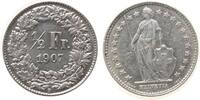 Schweiz 1/2 Franken 1907 Ag HMZ 1206, feiner Kratzer ss 19,50 EUR  Excl. 50,00 EUR Verzending