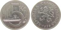 Tschechoslowakei 5 Korun 1938 Ni kleine Randfehler ss 3,00 EUR  Excl. 50,00 EUR Verzending