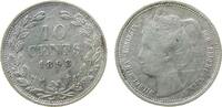 Niederlande 10 Cent 1898 Ag Wilhelmina I, Schulman 883, etwas berieben f... 60,00 EUR  Excl. 50,00 EUR Verzending