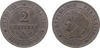 Frankreich 2 Centimes 1885 Br Ceres, A (Paris), (grand) - gro&szlig;es A vz 52,50 EUR  Excl. 50,00 EUR Verzending