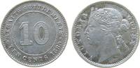 Straits Settlements 10 Cents 1889 Ag Victoria (1837-1901) vz 65,00 EUR  Excl. 50,00 EUR Verzending