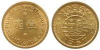 Macau 10 Avos Ni-Br minimal fleckig -