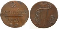 Rußland 2 Kopeken Ku Alexander I, EM Ekaterinburg, Uzd:2993, Kerbe -
