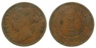 Straits Settlements 1 Cent Br Victoria (1837-1901) -