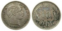 Dänemark 10 Öre Ag Christian IX -