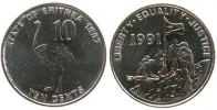 Eritrea 10 Cents Ni-St Strauß -