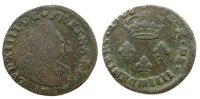 Frankreich 4 Deniers de Strasbourg Ku Louis XIV, Mzz: BB (Strasbourg) -