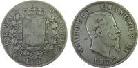 Italien 5 Lire Ag Emanuel II, M (Mailand) -