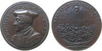 Frankreich Medaille Bronze Georges dAmboise (1460-1510) - französischer Kardinal und Minister bei Louis XII., Brustbild nach links / Sonne über Sta -