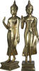 Thai Thai Rare Sukhothai Bronze Walking Buddha -
