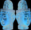 Japanese Japanese Edo Wooden Head of a Bodhisattva -