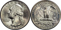 USA 25¢ Washington 25¢, 1941-D, 25¢, MS64 -