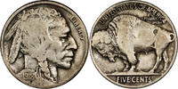 USA 5¢ Buffalo Nickel, 1918-D, 5¢, F12 , Lightly cleaned -