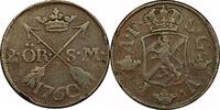 Sweden 2 Ore Sweden, 1760, 2 Ore, F/VF -