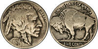 USA 5¢ Buffalo Nickel, 1926-S, 5¢, F12 , Scratched -
