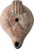 Roman Roman Oil Lamp with Grape Clusters -