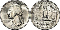 USA 25¢ Washington 25¢, 1943-D, 25¢, MS64 -