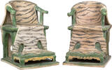 Chinese Chinese Pair Pottery Chairs -