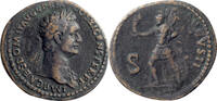 Ancient Roman 40-as Domitian with two overstruck reverse types. 40-as -