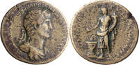 Ancient Roman Sestertius Hadrian Medallic Sestertius without S C. Sestertius -