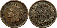 USA 1¢ Indian Cent, 1908-S, 1¢, VF20 -