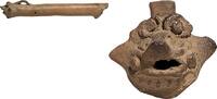 Pre-Columbian Pre-Columbian Colima Long Pipe or Whistle -