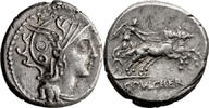 Ancient Roman Denarius C. Claudius Pulcher. Denarius -
