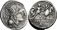 Ancient Roman Denarius M. Servilius C.f.. Denarius -