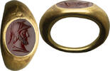 Roman Roman Gold Ring with Carnelian Intaglio -