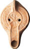 Roman North African Roman North African Chi-Rho Redware Oil Lamp -