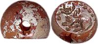 Sassanian Sassanian Calcified Carnelian Stamp Seal with a Figure of a Bull -