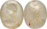 Roman Roman Agate Intaglio of a Female Bust -