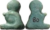 Egyptian Egyptian Green Faience Falcon-Head Amulet of Horus -