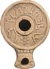 Syrian Syrian Palmyra Oil Lamp with Inscription -