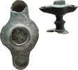 Roman Roman Bronze Footed Oil Lamp -