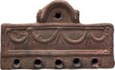 Roman Roman Rectangular Oil Lamp with Multiple Wick Holes -