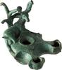 Roman Roman Bronze Double Nozzle Oil Lamp -