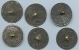 RDR Österreich 10 Kreuzer 1791-1815 GX606 - 6 Stück Silber-Knöpfe Lot - Originalmünzen Leopold II. - Franz II. VF